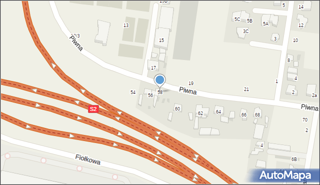 Konotopa, Piwna, 58, mapa Konotopa