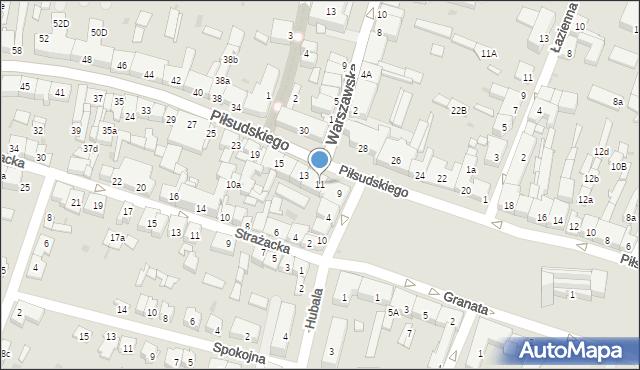 Końskie, Piłsudskiego Józefa, marsz., 11, mapa Końskie