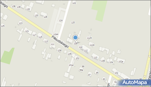 Końskie, Piłsudskiego Józefa, marsz., 116, mapa Końskie