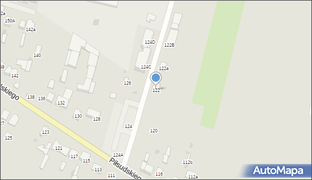 Końskie, Piłsudskiego Józefa, marsz., 122, mapa Końskie