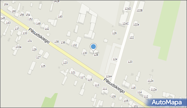 Końskie, Piłsudskiego Józefa, marsz., 128A, mapa Końskie