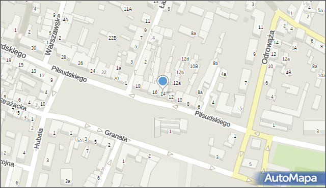 Końskie, Piłsudskiego Józefa, marsz., 14, mapa Końskie