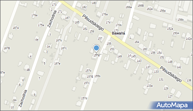 Końskie, Piłsudskiego Józefa, marsz., 157a, mapa Końskie
