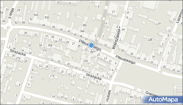 Końskie, Piłsudskiego Józefa, marsz., 19, mapa Końskie