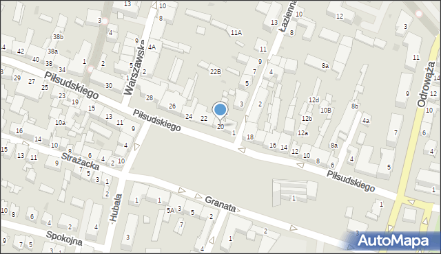 Końskie, Piłsudskiego Józefa, marsz., 20, mapa Końskie