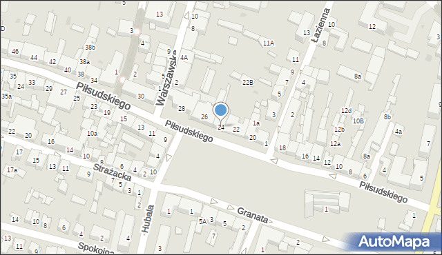 Końskie, Piłsudskiego Józefa, marsz., 24, mapa Końskie