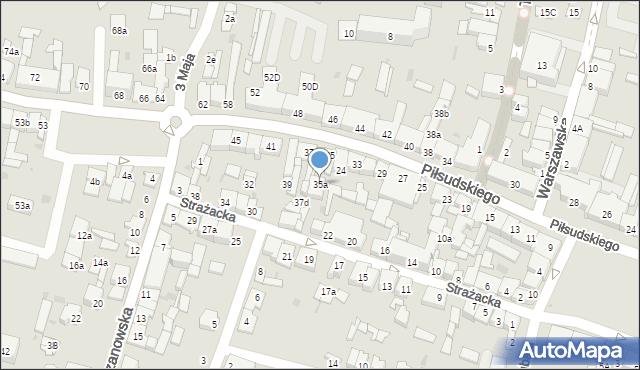 Końskie, Piłsudskiego Józefa, marsz., 35a, mapa Końskie