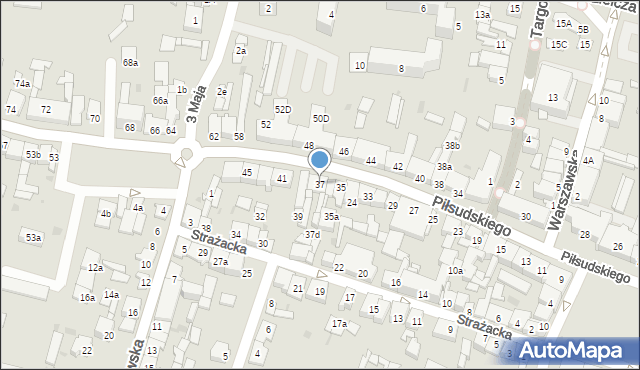 Końskie, Piłsudskiego Józefa, marsz., 37, mapa Końskie