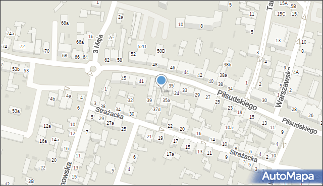 Końskie, Piłsudskiego Józefa, marsz., 37a, mapa Końskie