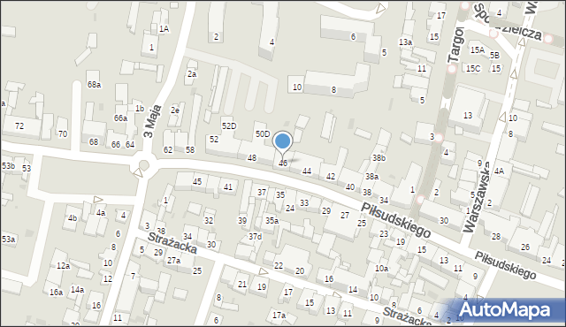 Końskie, Piłsudskiego Józefa, marsz., 46, mapa Końskie