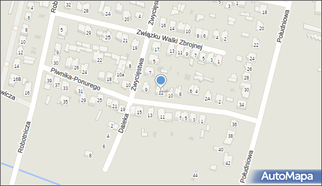 Końskie, Piwnika-Ponurego Jana, mjr., 12, mapa Końskie