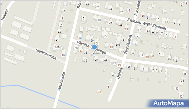 Końskie, Piwnika-Ponurego Jana, mjr., 31, mapa Końskie