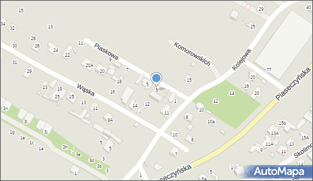 Konstancin-Jeziorna, Piaskowa, 3, mapa Konstancin-Jeziorna