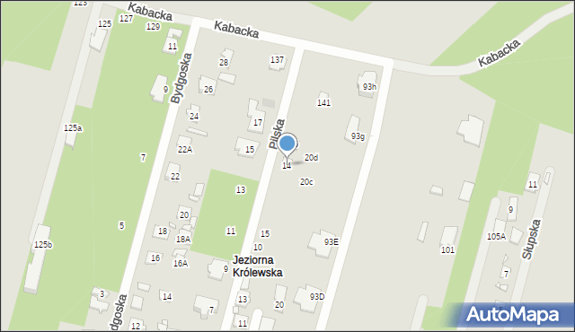 Konstancin-Jeziorna, Pilska, 14, mapa Konstancin-Jeziorna