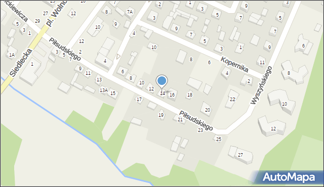 Konstantynów, Piłsudskiego Józefa, marsz., 14, mapa Konstantynów