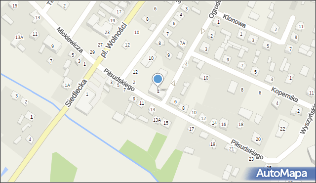 Konstantynów, Piłsudskiego Józefa, marsz., 4, mapa Konstantynów
