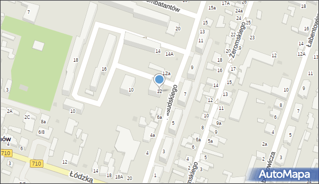 Konstantynów Łódzki, Piłsudskiego Józefa, marsz., 12, mapa Konstantynów Łódzki