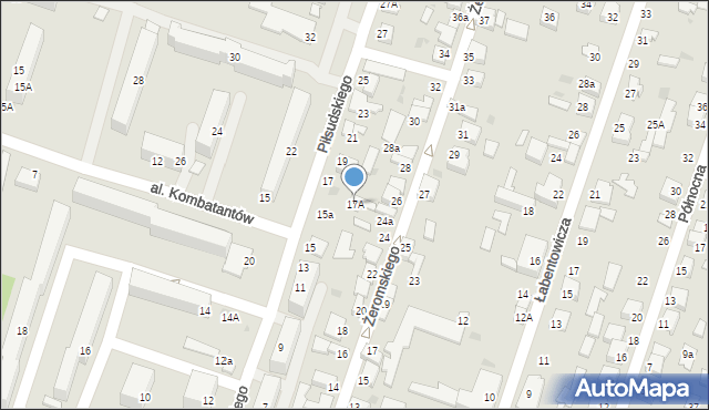 Konstantynów Łódzki, Piłsudskiego Józefa, marsz., 17A, mapa Konstantynów Łódzki