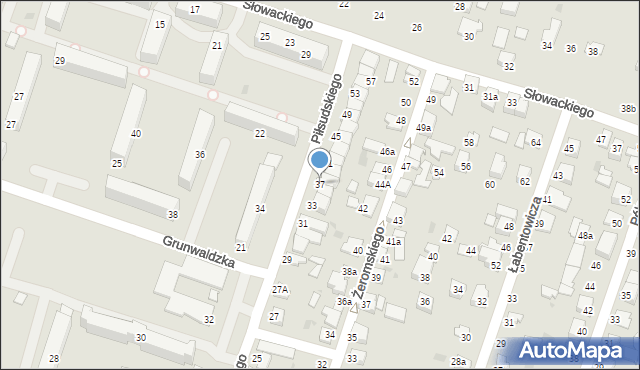Konstantynów Łódzki, Piłsudskiego Józefa, marsz., 37, mapa Konstantynów Łódzki