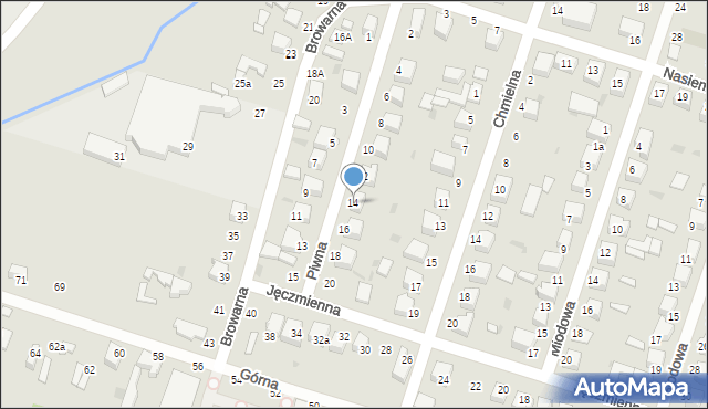 Konstantynów Łódzki, Piwna, 14, mapa Konstantynów Łódzki