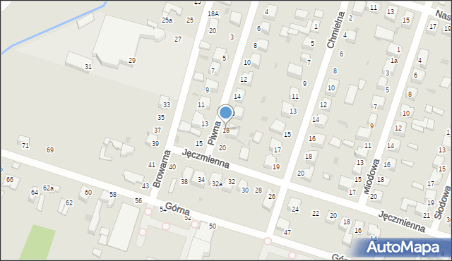 Konstantynów Łódzki, Piwna, 18, mapa Konstantynów Łódzki