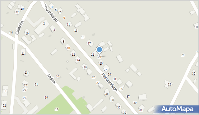 Koprzywnica, Piłsudskiego Józefa, marsz., 23, mapa Koprzywnica