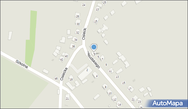 Koprzywnica, Piłsudskiego Józefa, marsz., 3, mapa Koprzywnica