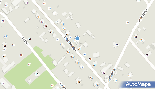 Koprzywnica, Piłsudskiego Józefa, marsz., 33, mapa Koprzywnica