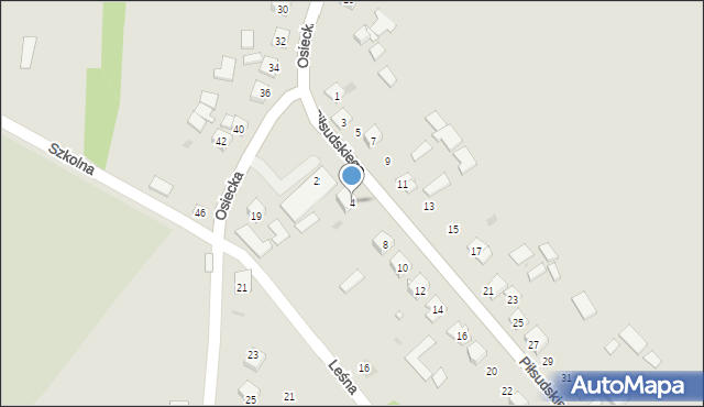 Koprzywnica, Piłsudskiego Józefa, marsz., 4, mapa Koprzywnica
