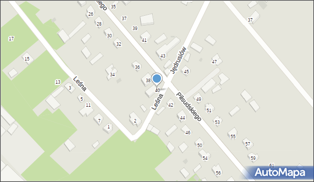 Koprzywnica, Piłsudskiego Józefa, marsz., 40, mapa Koprzywnica