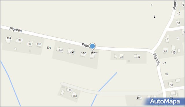 Korczyna, Pigonia Stanisława, 32D, mapa Korczyna