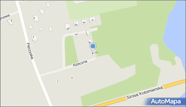 Koronowo, Pieczyska, 4l, mapa Koronowo