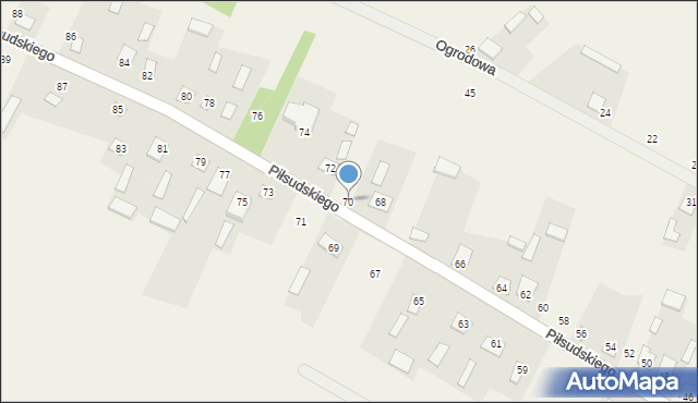 Koroszczyn, Piłsudskiego Józefa, marsz., 70, mapa Koroszczyn