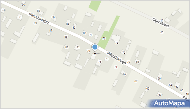 Koroszczyn, Piłsudskiego Józefa, marsz., 77, mapa Koroszczyn