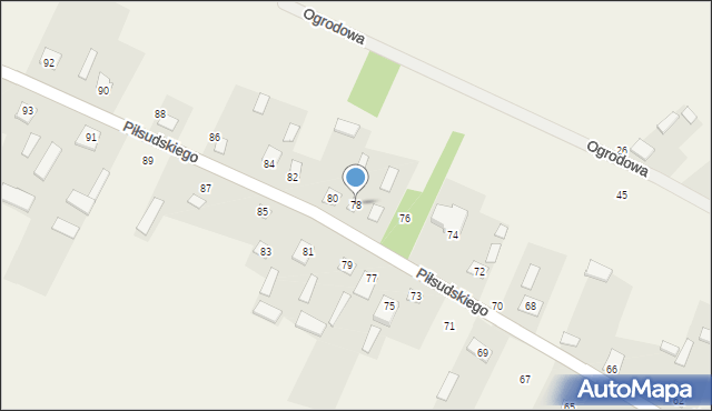 Koroszczyn, Piłsudskiego Józefa, marsz., 78, mapa Koroszczyn