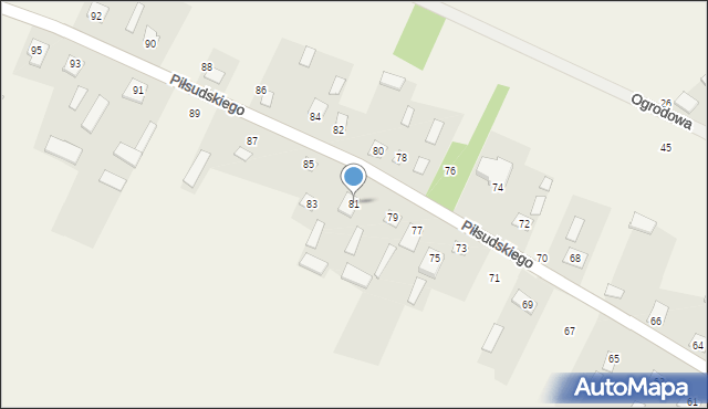 Koroszczyn, Piłsudskiego Józefa, marsz., 81, mapa Koroszczyn