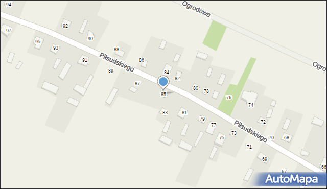 Koroszczyn, Piłsudskiego Józefa, marsz., 85, mapa Koroszczyn