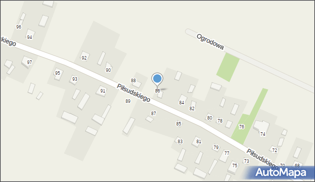 Koroszczyn, Piłsudskiego Józefa, marsz., 86, mapa Koroszczyn