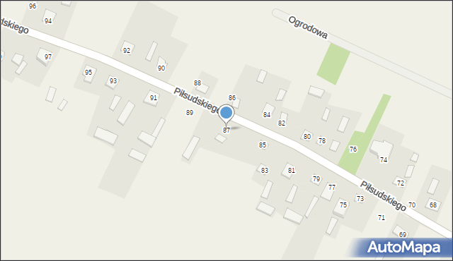 Koroszczyn, Piłsudskiego Józefa, marsz., 87, mapa Koroszczyn