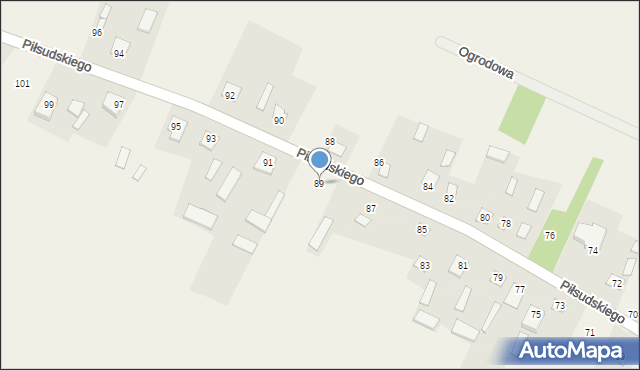 Koroszczyn, Piłsudskiego Józefa, marsz., 89, mapa Koroszczyn