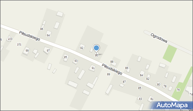 Koroszczyn, Piłsudskiego Józefa, marsz., 90, mapa Koroszczyn