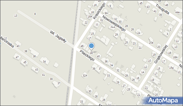 Kościan, Pileckiego Witolda, płk., 42, mapa Kościan