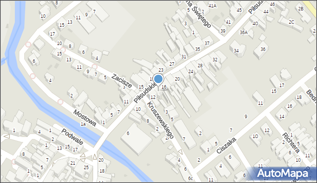 Kościan, Piłsudskiego Józefa, marsz., 14, mapa Kościan