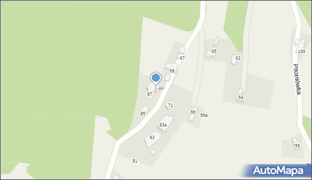 Kościelisko, Pitoniówka, 73, mapa Kościelisko