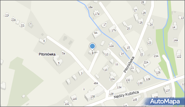 Kościelisko, Pitoniówka, 9, mapa Kościelisko