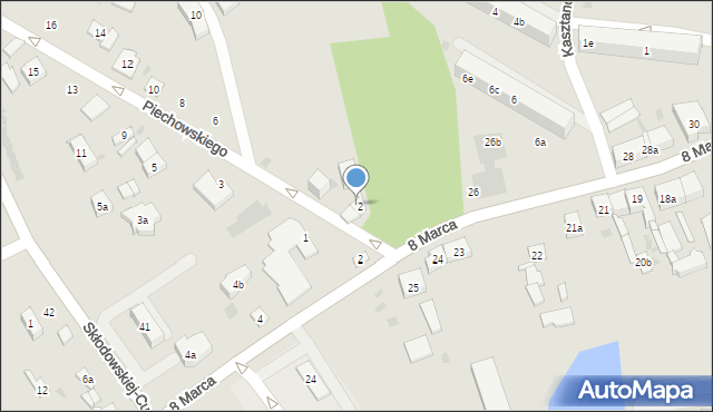 Kościerzyna, Piechowskiego Alojzego, 22A, mapa Kościerzyna