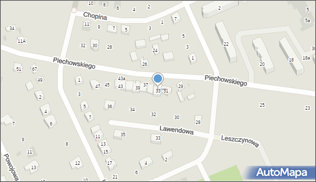 Kościerzyna, Piechowskiego Alojzego, 33, mapa Kościerzyna
