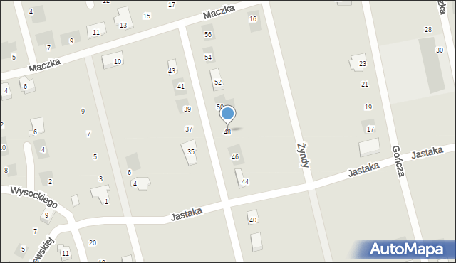 Kościerzyna, Piłsudskiego Józefa, marsz., 48, mapa Kościerzyna