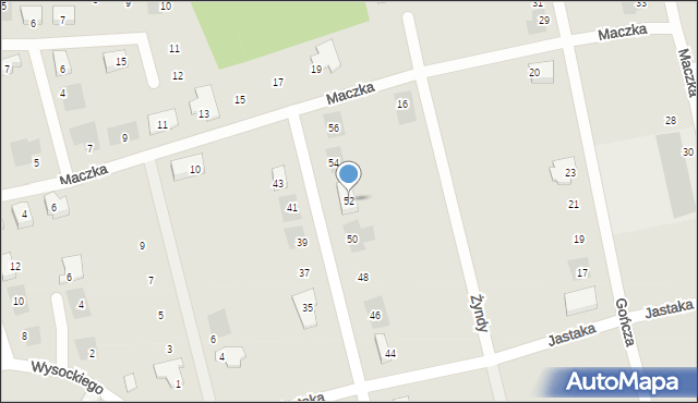 Kościerzyna, Piłsudskiego Józefa, marsz., 52, mapa Kościerzyna