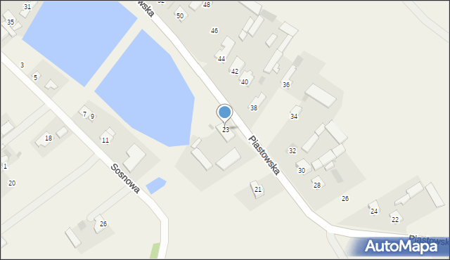 Kosewo, Piastowska, 23, mapa Kosewo